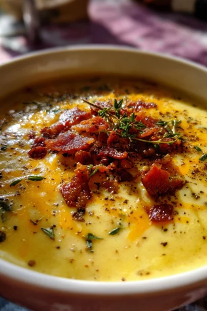 Easy Peasy Cheddar Cheese Potato Soup Recipe Comforting Delight