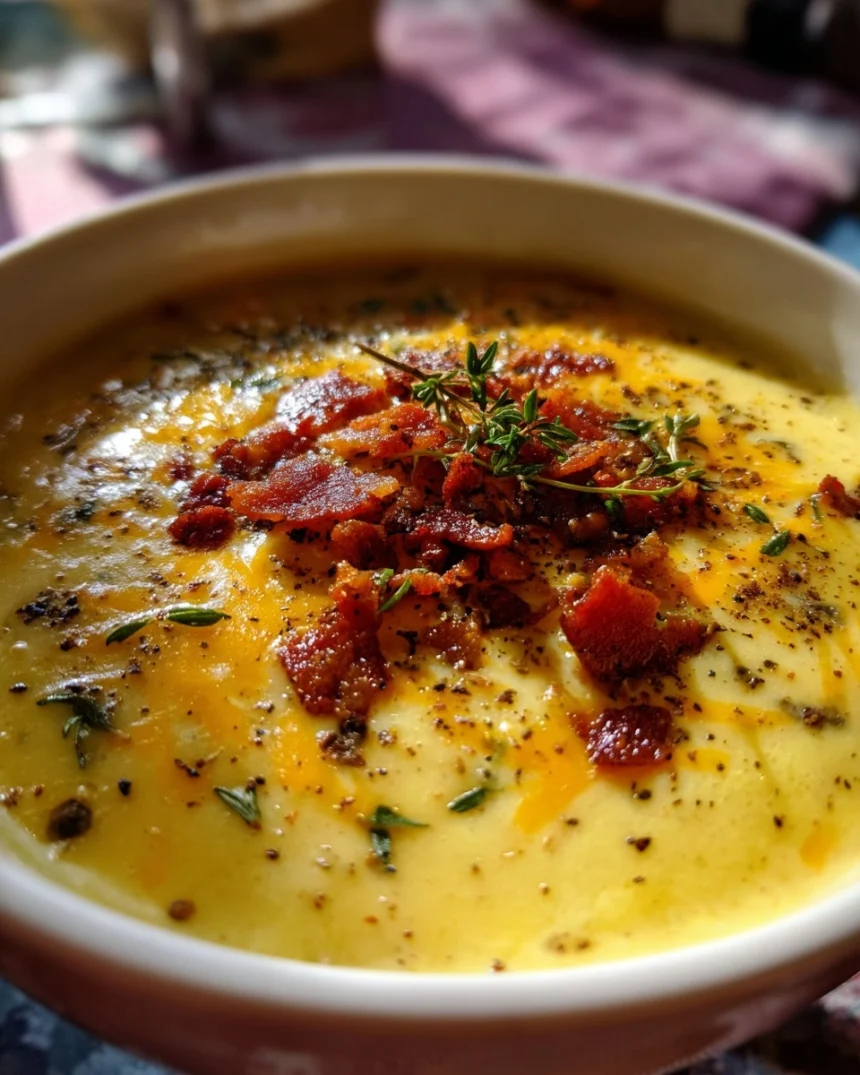 Easy Peasy Cheddar Cheese Potato Soup Recipe Comforting Delight