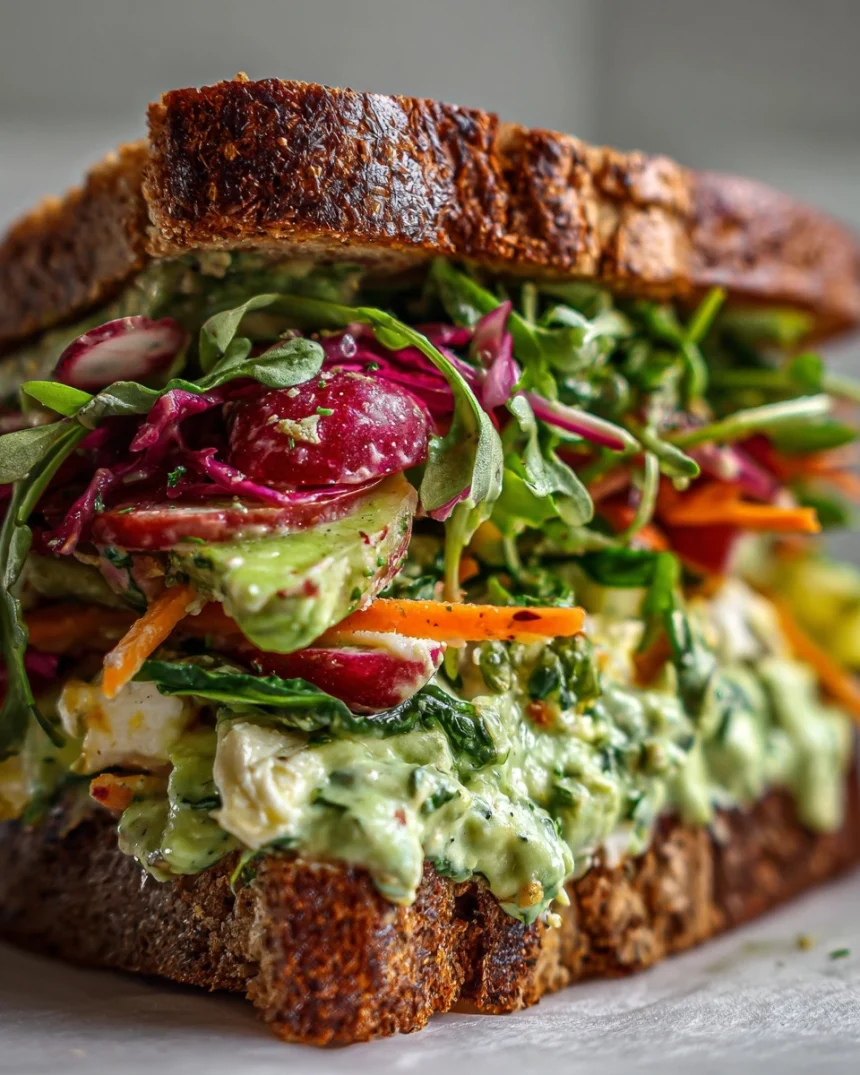 Green Goddess Salad Sandwich - Plant Based RD