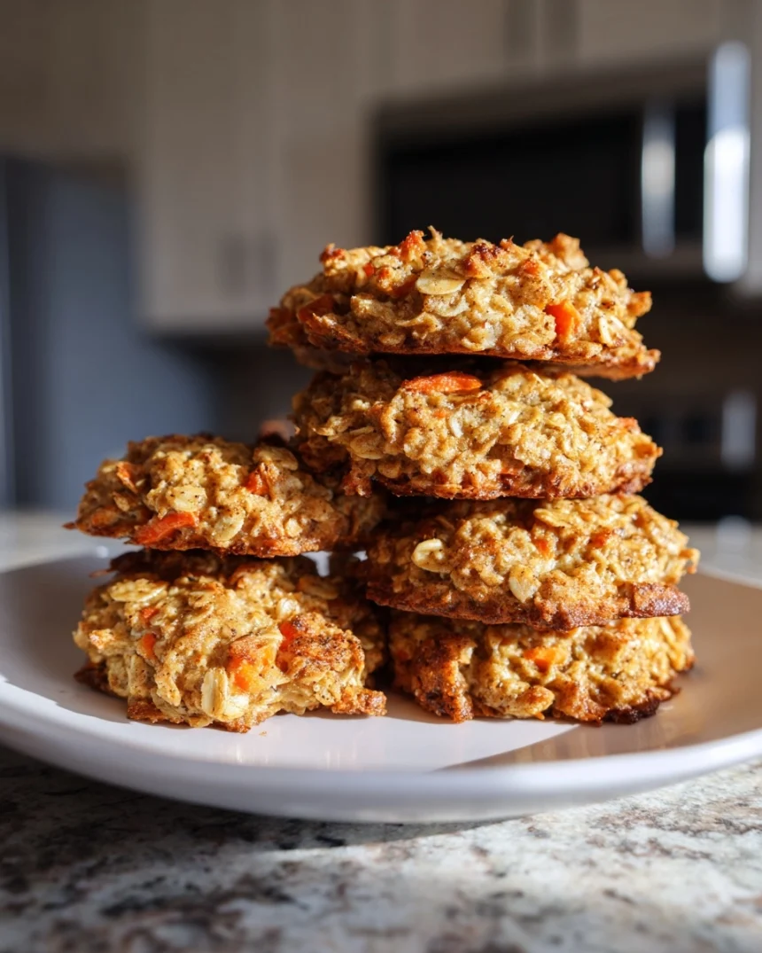 Healthy Carrot Cake Oatmeal Cookies