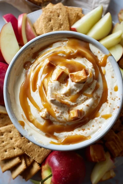 Indulge in Easy Caramel Apple Cheesecake Dip Delight