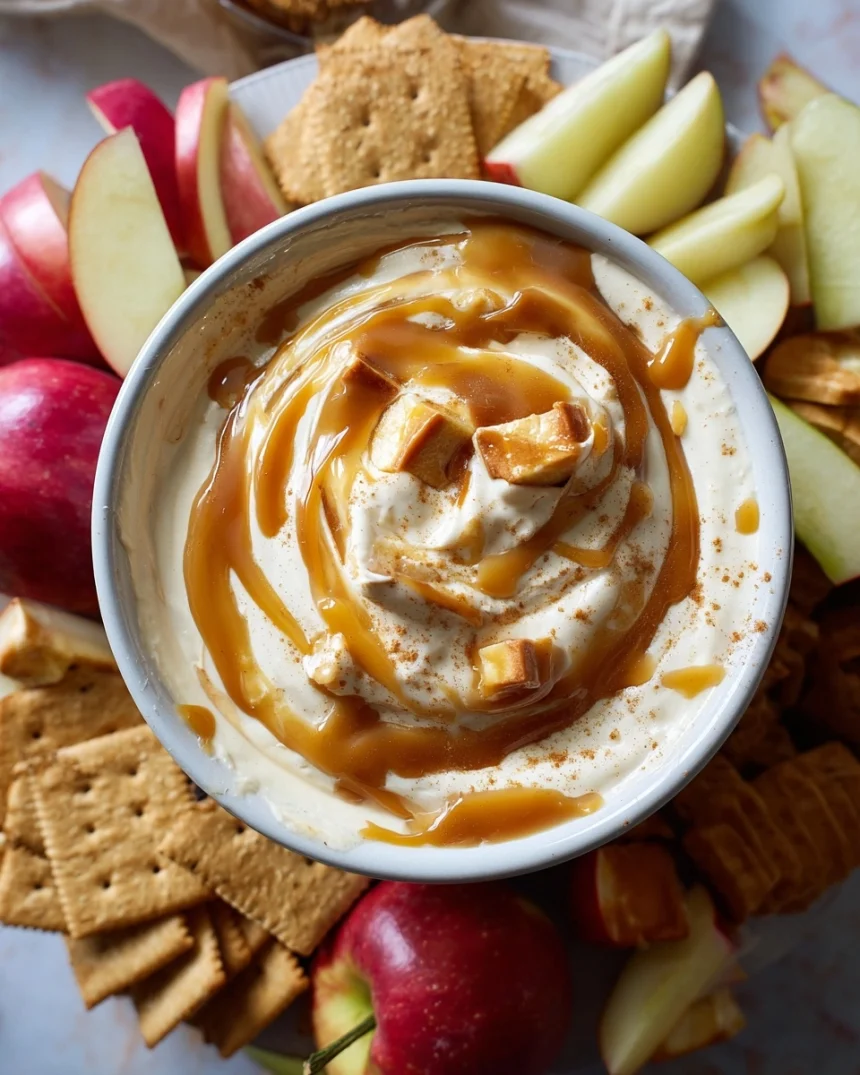 Indulge in Easy Caramel Apple Cheesecake Dip Delight