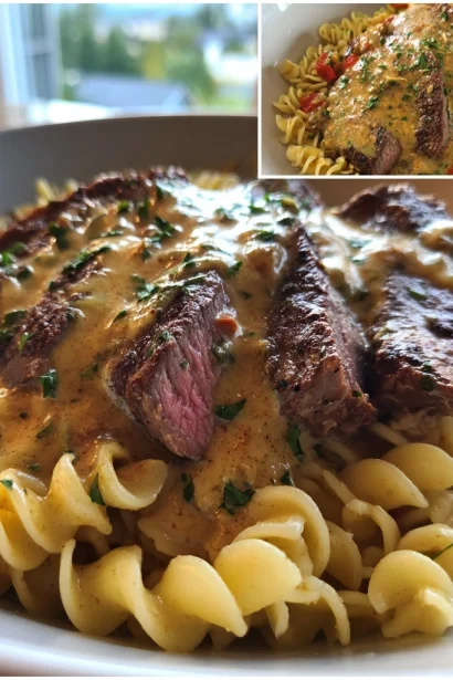 Indulge in the Best Creamy Steak and Pasta Dinner Tonight