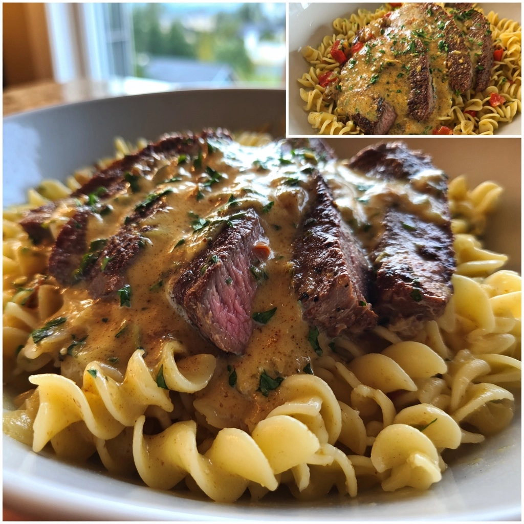 Indulge in the Best Creamy Steak and Pasta Dinner Tonight