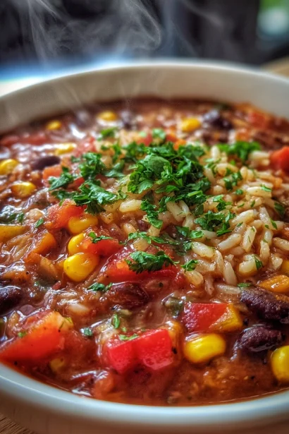 Irresistible Black Bean Enchilada Soup With Rice Recipe