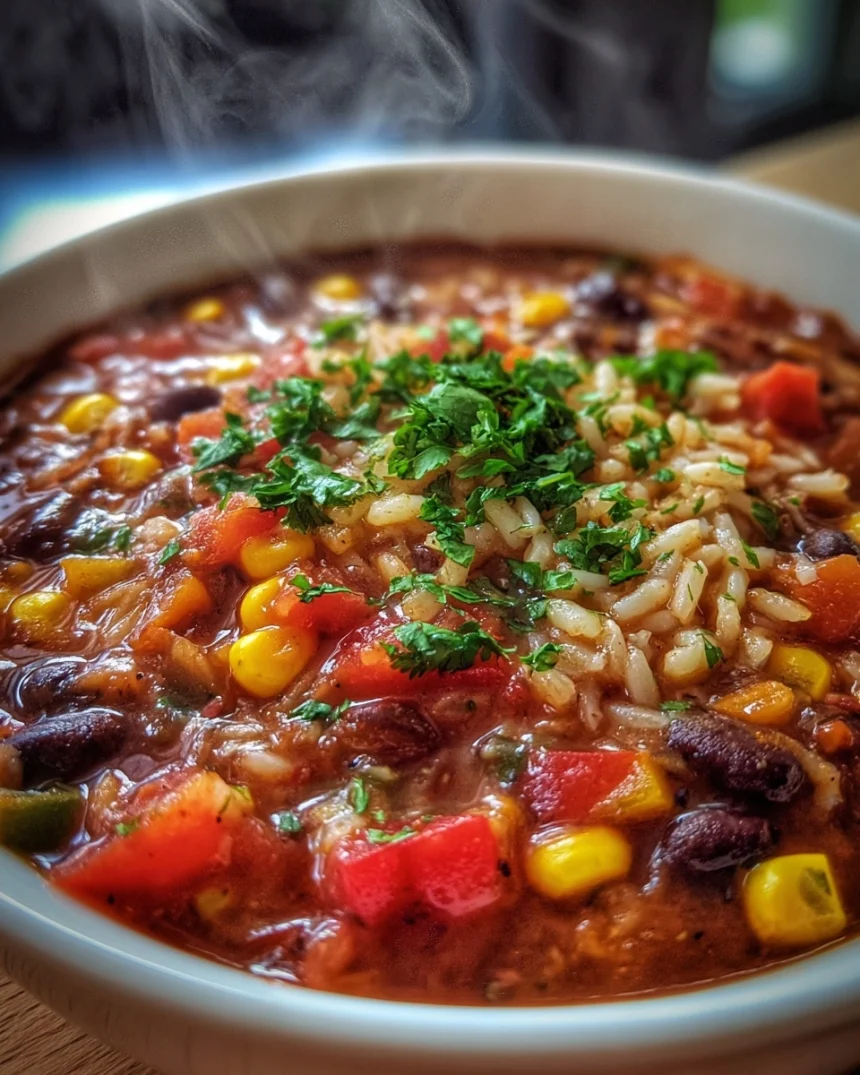 Irresistible Black Bean Enchilada Soup With Rice Recipe