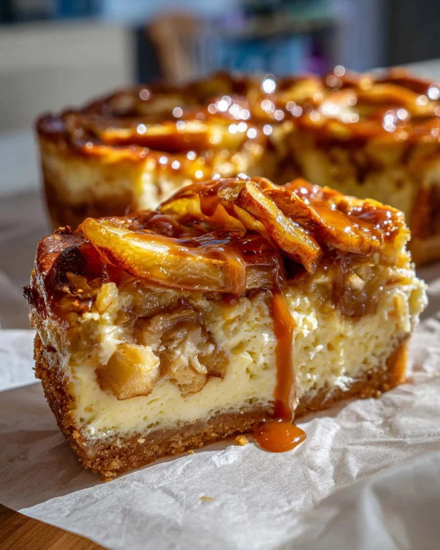 Irresistible Caramel Apple Cheesecake Bars Recipe