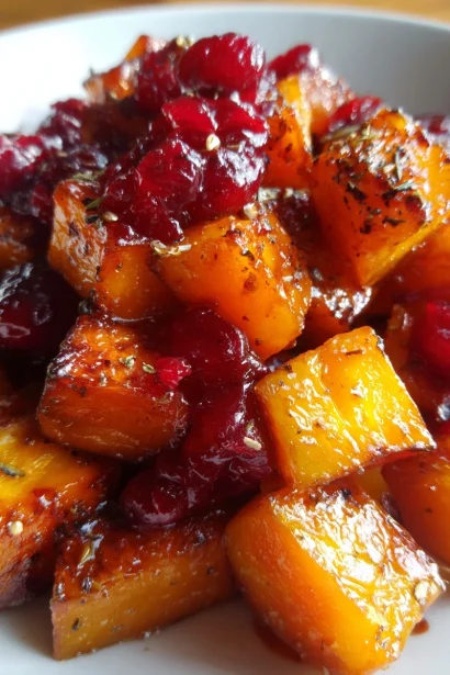 Irresistible Cranberry Glazed Roasted Butternut Squash Recipe
