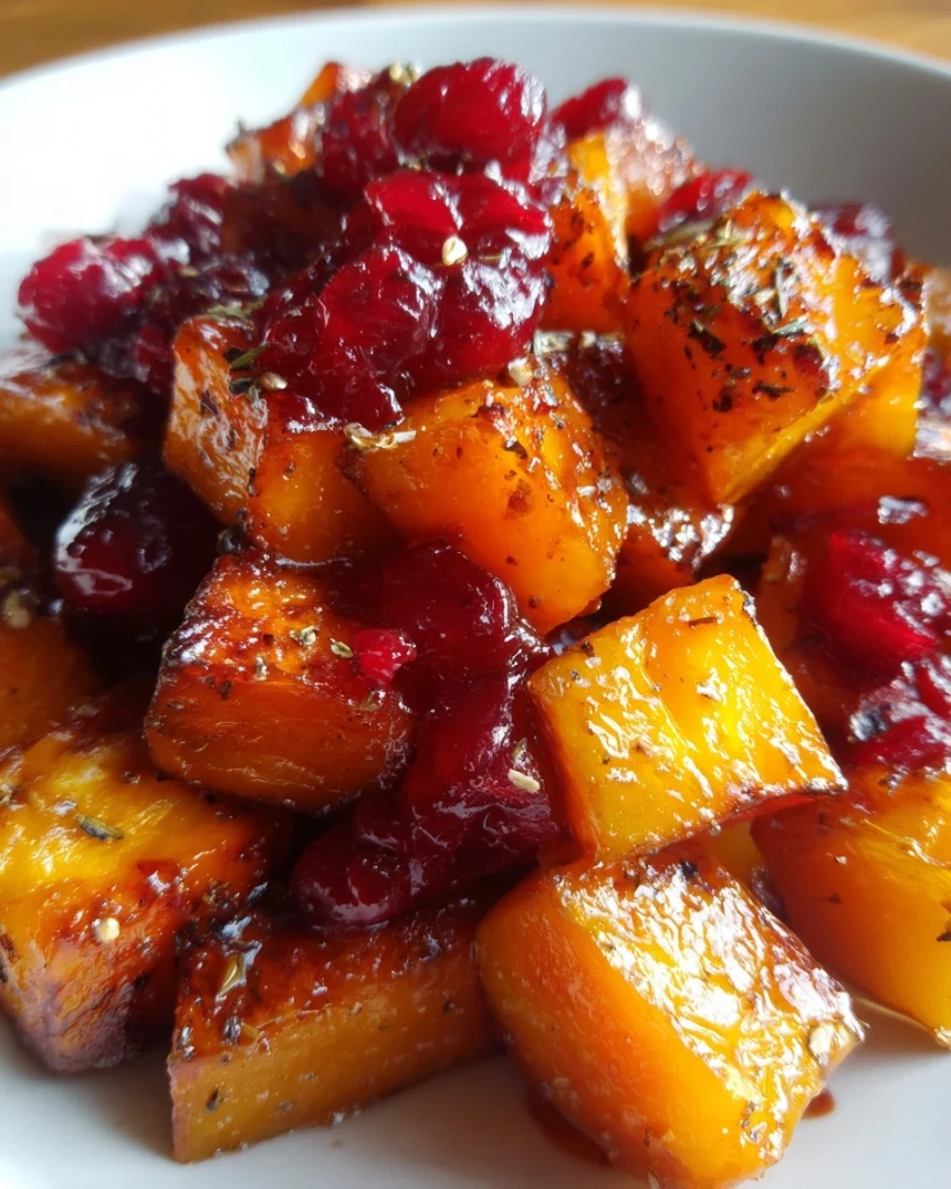 Irresistible Cranberry Glazed Roasted Butternut Squash Recipe