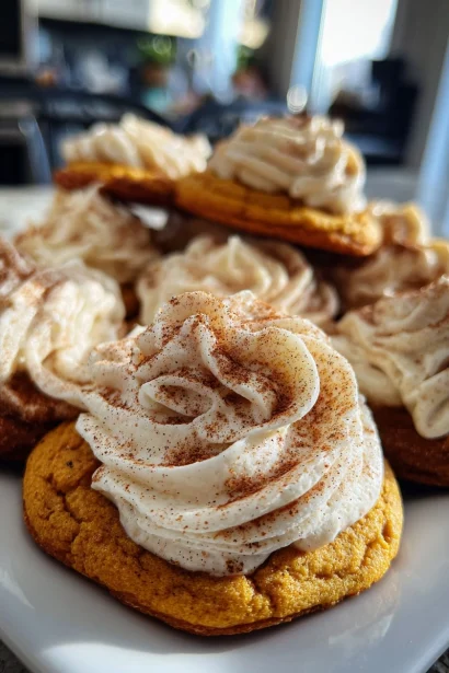 Irresistible Soft Pumpkin Cookies With Cinnamon Frosting