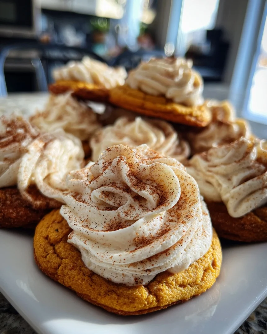 Irresistible Soft Pumpkin Cookies With Cinnamon Frosting