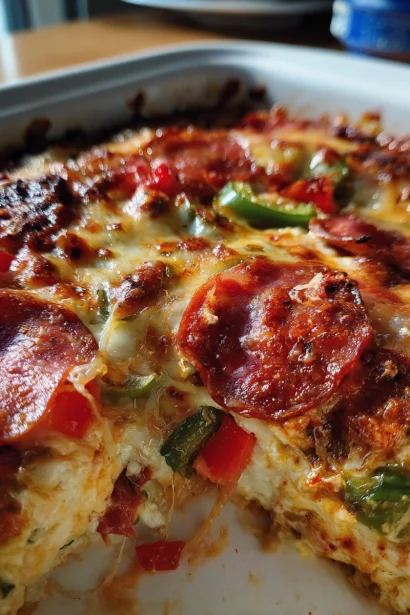 Low Carb Pizza Casserole is an easy keto dinner recipe made with all of your favorite pizza toppiâ€¦ | Keto recipes dinner, Low carb recipes, Healthy low carb recipes