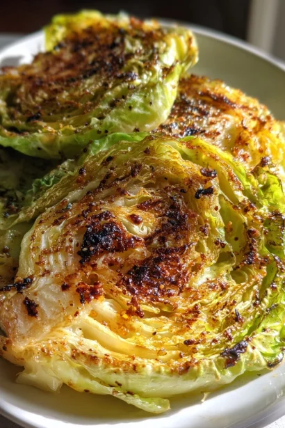 Oven Roasted Garlic Cabbage Steaks - MushroomSalus