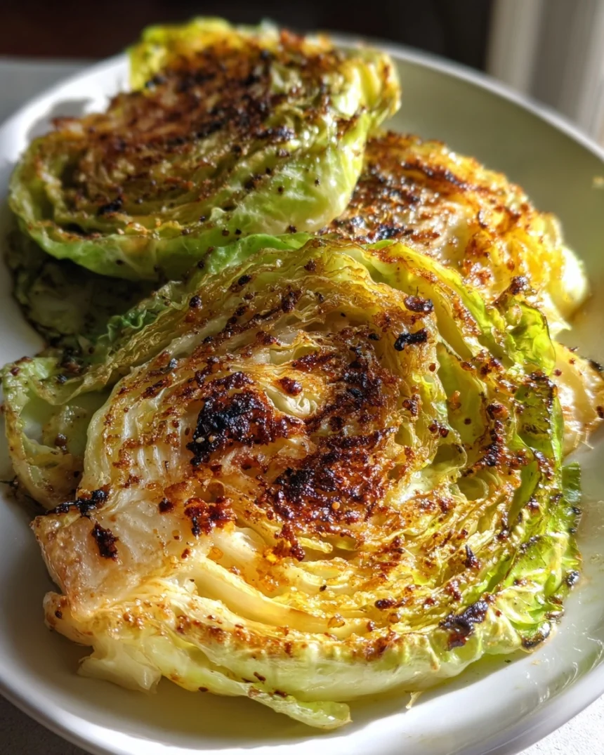 Oven Roasted Garlic Cabbage Steaks - MushroomSalus