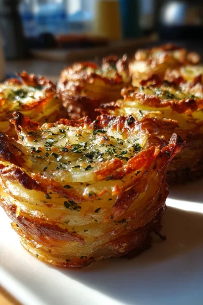 Parmesan Potato Stacks – Muffin Tin Recipe
