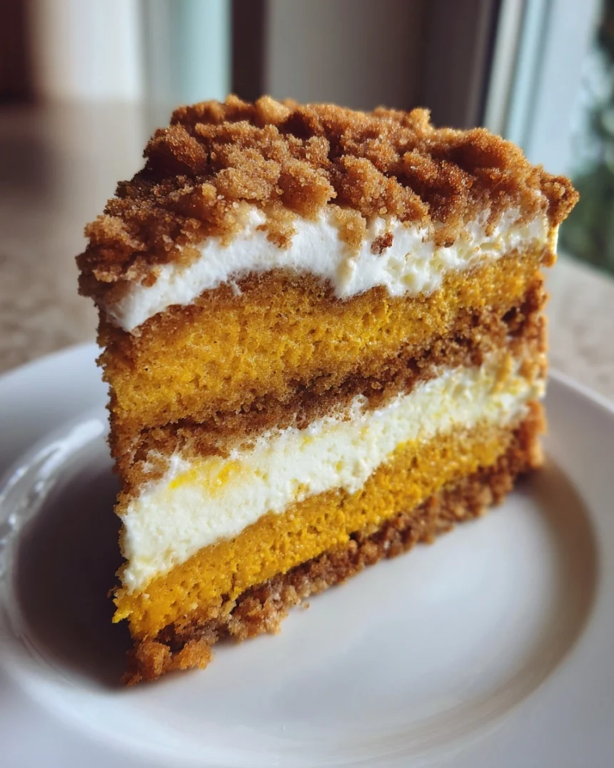 Pumpkin Cream Cheese Crumb Cake Recipe