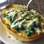 Spinach-Stuffed Spaghetti Squash with Parmesan Cream Sauce is a must-try delight!