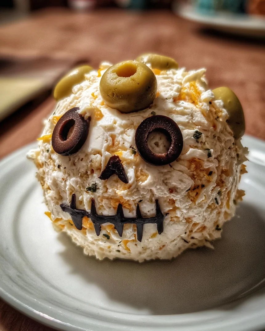 Spooktacular Skellington Cheese Ball Recipe for Halloween