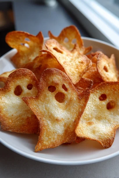 Spooky Baked Ghost Chips a Crunchy Halloween Delight