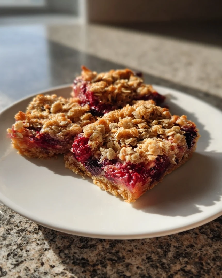 Vegan Berry Crumble Bars | Wellness by Kay