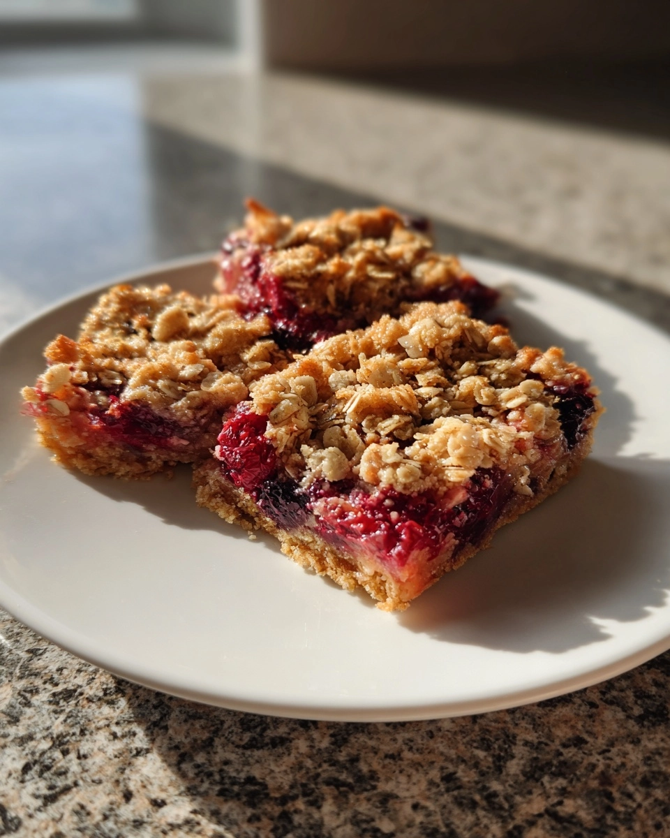 Vegan Berry Crumble Bars | Wellness by Kay