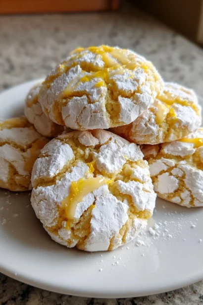 Vegan Lemon Crinkle Cookies