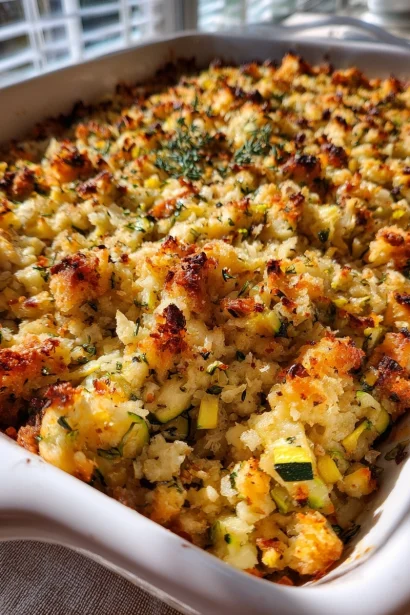 Zucchini Rice Stuffing Casserole Recipe