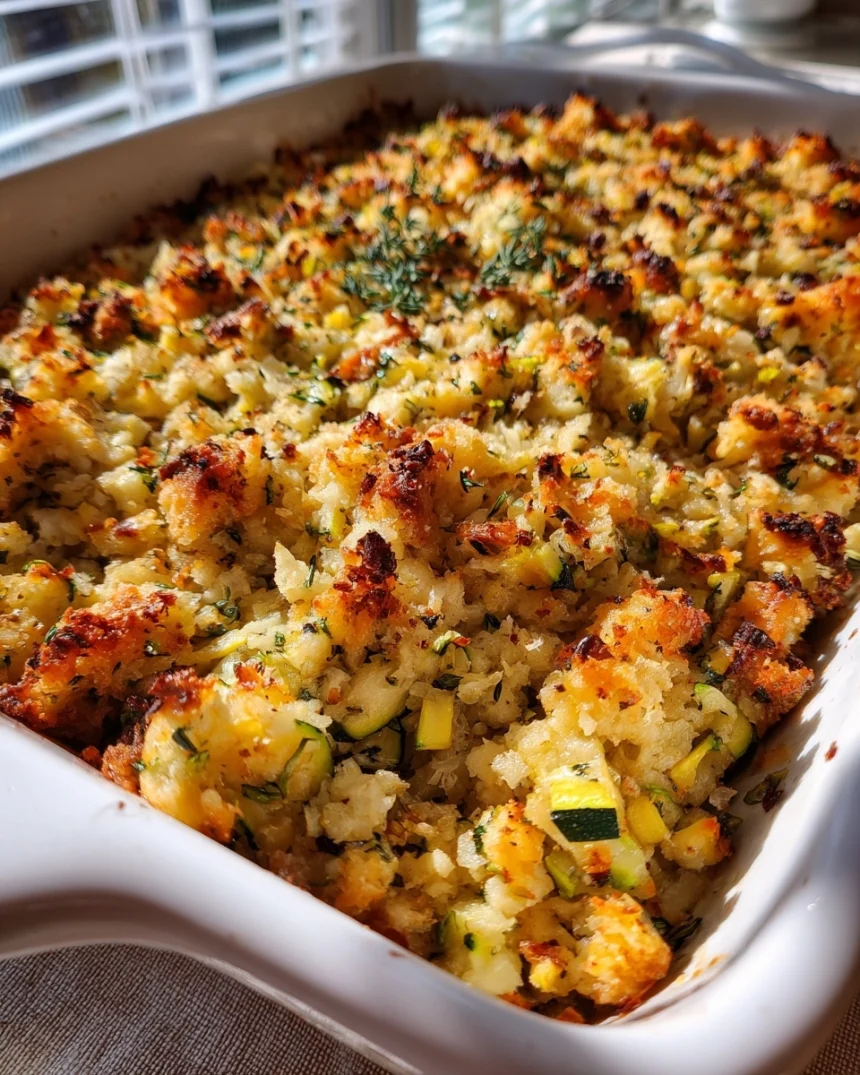 Zucchini Rice Stuffing Casserole Recipe