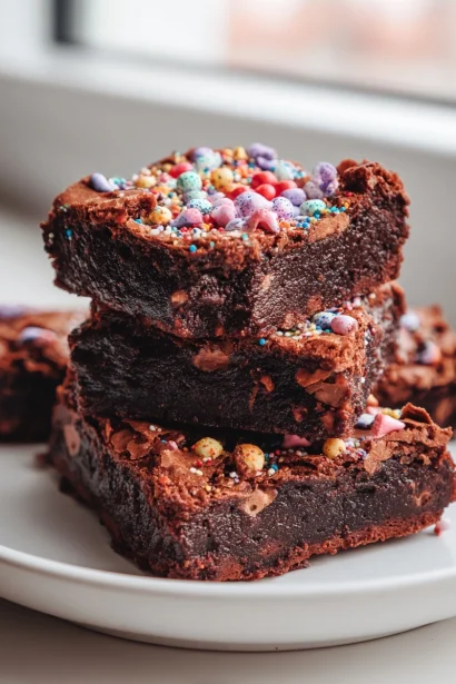 vegan homemade cosmic brownies - The Baking Fairy