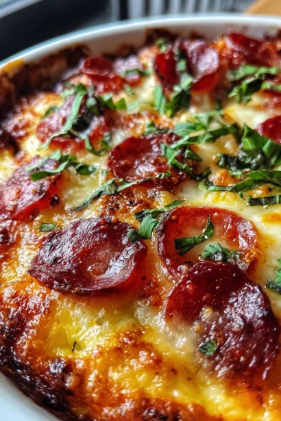 20-Min Low-Carb Crustless Pizza Bowl | Saucy & Satisfying