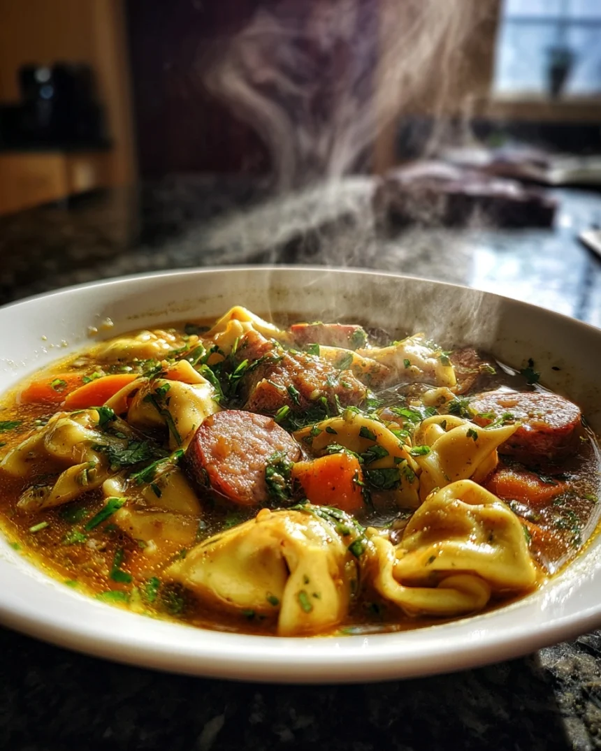 Cozy Autumn Tortellini Soup with Sausage: A Delight!