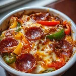 Crustless Pizza Bowl Recipe - Keto Easy Recipes – keyword: keto pizza bowl