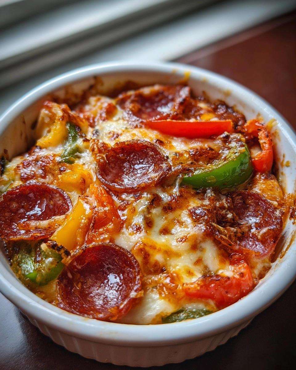 Crustless Pizza Bowl Recipe - Keto Easy Recipes – keyword: keto pizza bowl