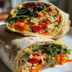 Fall Veggie & Hummus Wrap | Quick, Crunchy, Vegan