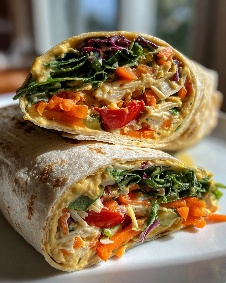 Fall Veggie & Hummus Wrap | Quick, Crunchy, Vegan