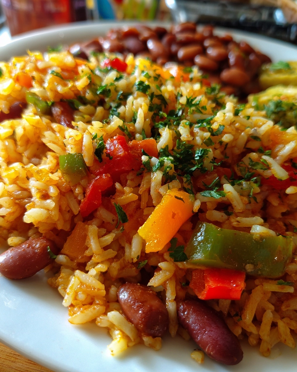 Flavor Explosion! Spanish Rice and Beans & Peppers Delight