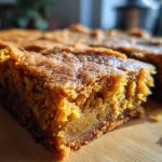 Gooey Vegan Pumpkin Blondies | One Bowl, Cozy AF