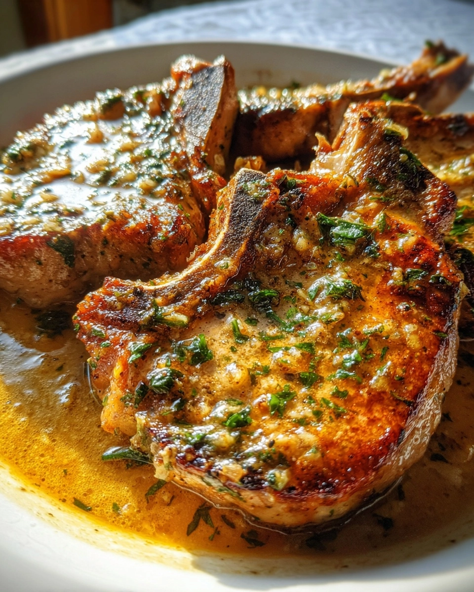 Keto Crockpot Pork Chops with Garlic Butter Sauce – keyword: keto pork chops recipe