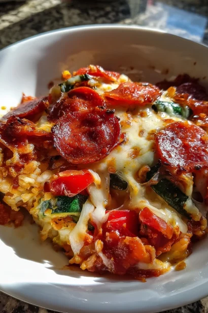 Low Carb Crustless Pizza Bowl – keyword: low carb pizza bowl