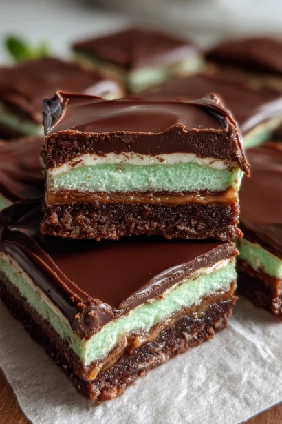 No-Bake Keto Chocolate Mint Bars | Divine & Easy