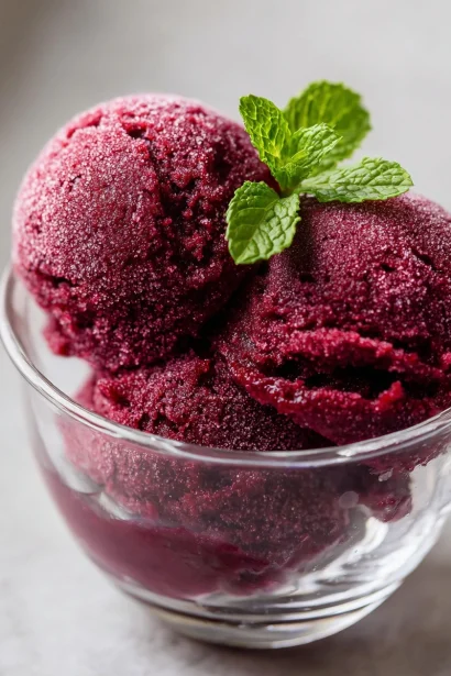 Refreshing Delight: Indulge in Cardamom Plum Sorbet!