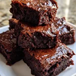 The BEST Vegan Brownies - Fudgy with Shiny Tops – keyword: fudgy vegan brownies