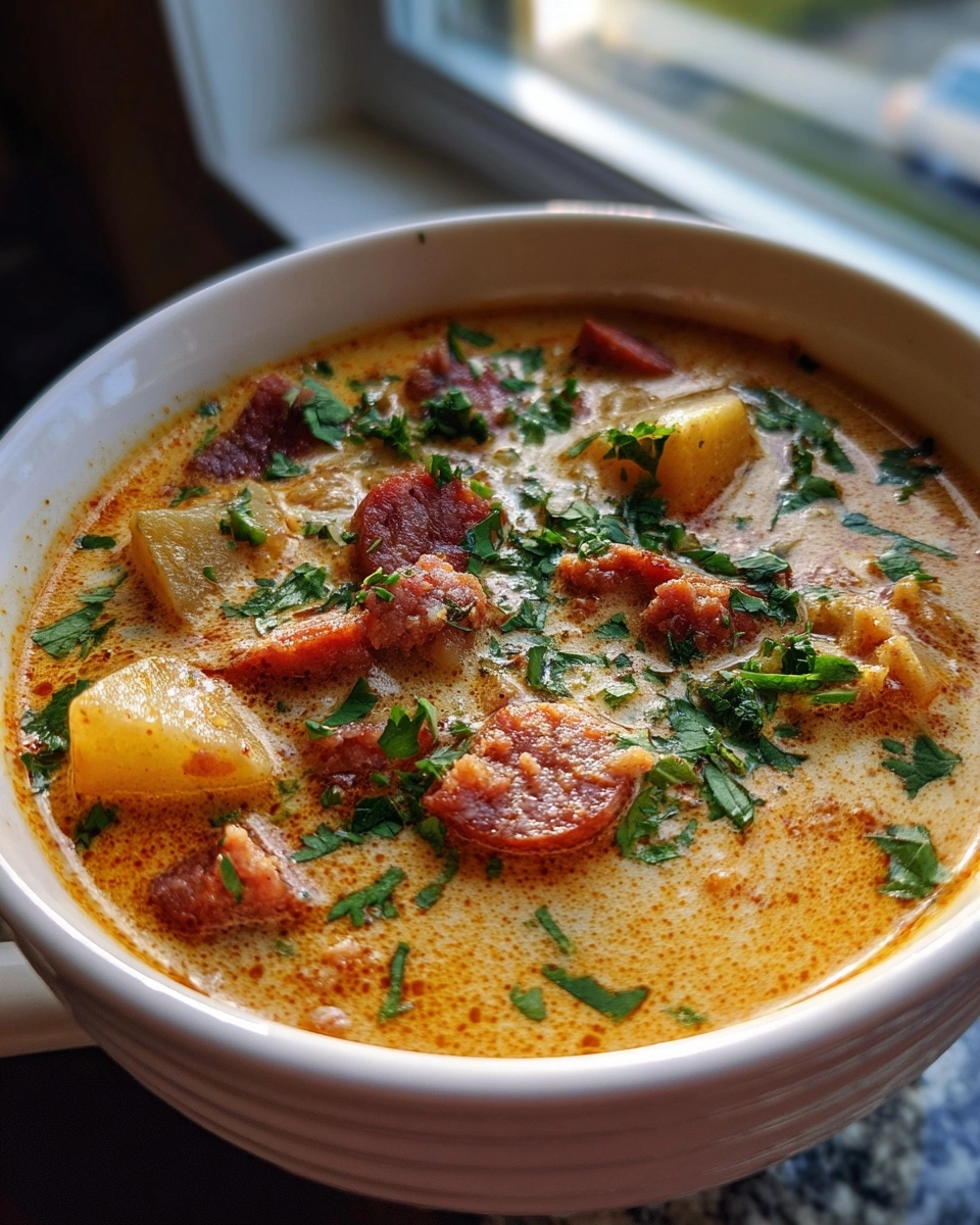 Ultimate Comfort: Cheesy Sausage Potato Soup That Will Delight