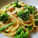 Vegan Alfredo Pasta | Creamy Broccoli + Beans, No Dairy