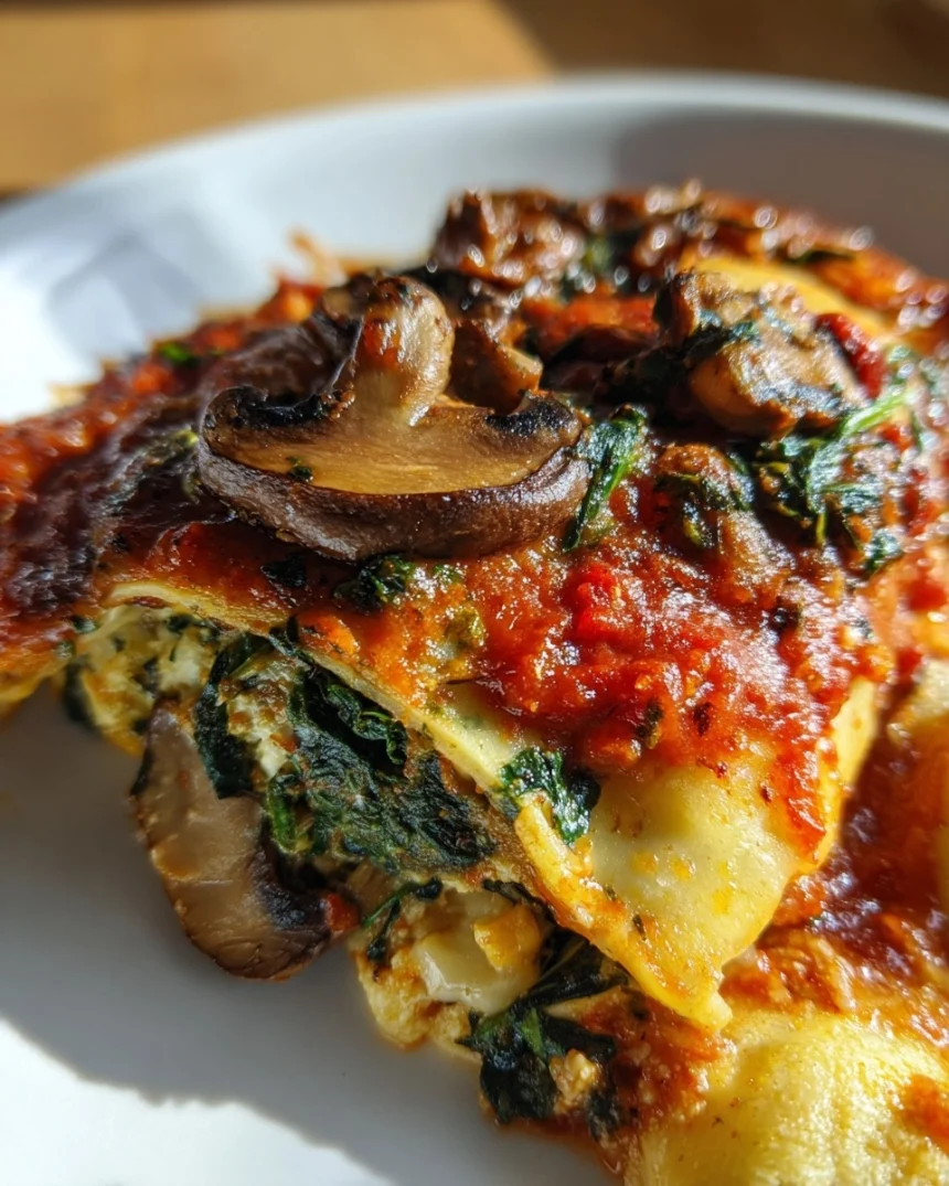 Vegan Lasagna With Spinach and Mushrooms – keyword: vegan lasagna recipe
