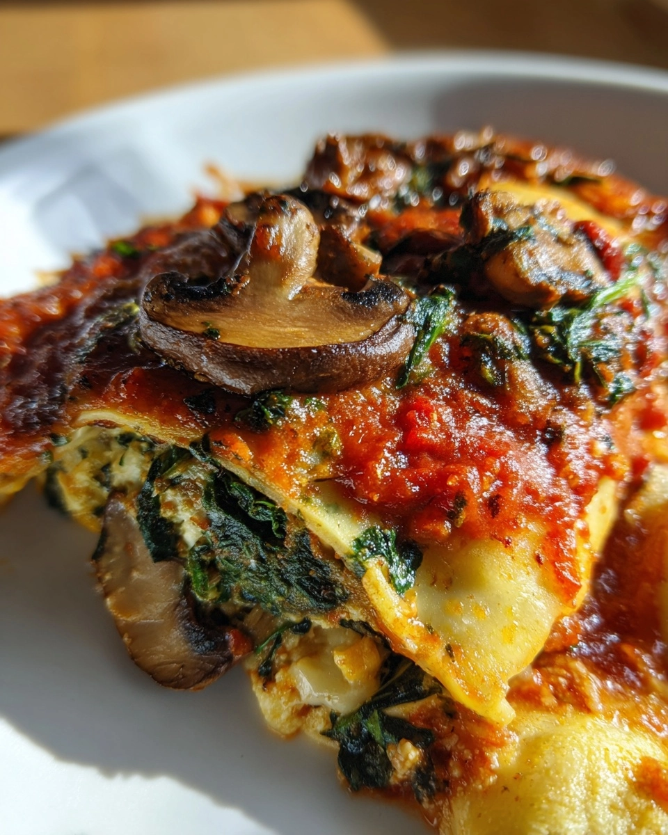 Vegan Lasagna With Spinach and Mushrooms – keyword: vegan lasagna recipe