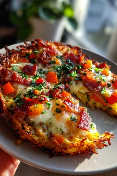 Breakfast Pizza Hash Brown Crust