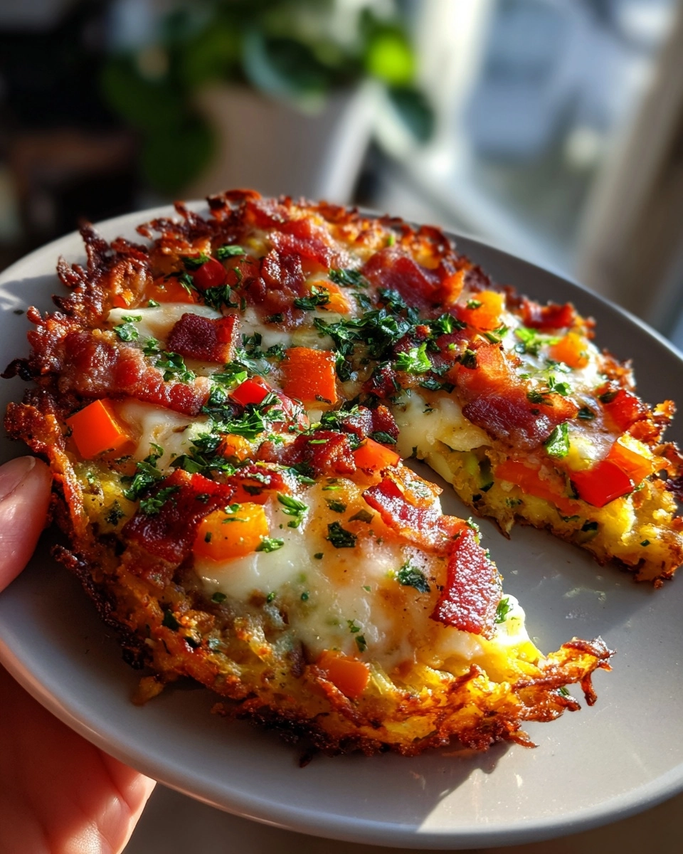 Breakfast Pizza Hash Brown Crust