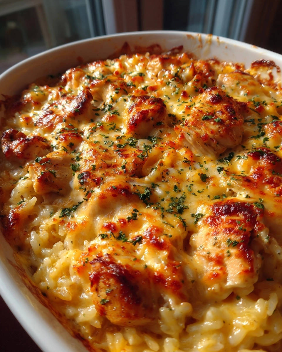 Cheesy Chicken and Rice Bake