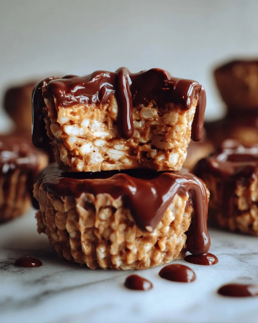 Chocolate Peanut Butter Rice Krispie Cups Recipe